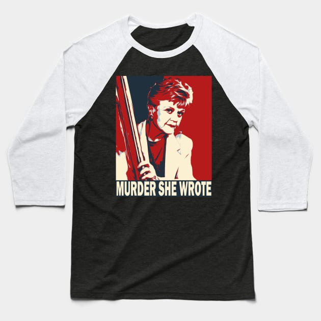 Murder She Wrote Poster Baseball T-Shirt by erd's